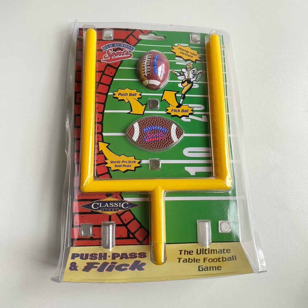 Old School Sports Push Pass & Flick Ultimate Table Football Game New Classic Toy